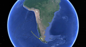 Patagonia on the globe